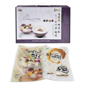 김수미 국산 떡국 설 선물세트 일반500g 오색500g 떡국떡 국내산쌀