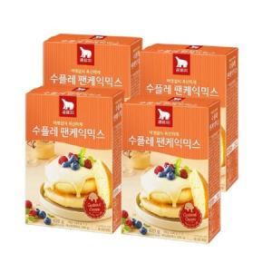 곰표 수플레 팬케익믹스 420g x 4 간편한 조리 브런치 간식 가정 카페 케이크 팬케이크 코스트코