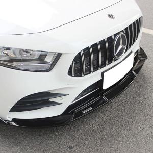 벤츠 A클래스 W177 AMG 라인 패키지 범퍼 카본 검정 프론트 브라부스 립 컵윙