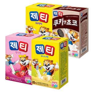 제티 분말 340g (20T) 초코/딸기/바나나/쿠키앤초코 우유에 타먹는 어린이 음료