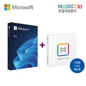 [세트상품] Windows 11 Pro FPP + 한컴오피스 2022 USB 기업용 패키지 (한글/하셀/한쇼/한워드/한PDF)