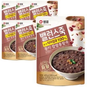 샘표 밸런스죽 동지 통팥죽 420g x6개