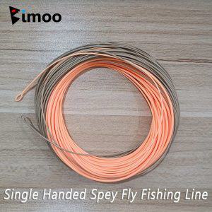 합사줄 Bimoo 90FT 한 손으로 Spey 플라이 낚시 라인 무게 포워드 플로팅 플라이 라인 2 용접 루프 WF1F  W