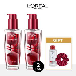 [로레알파리] 엑스트라 오디네리 오일 체리 우드 100ml 2개+본드리페어 샴푸 100ml+체리 스크런쳐