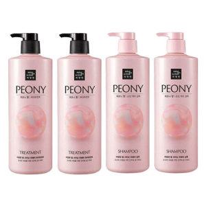 미쟝센 피오니향 샴푸 1000ML 2개+트리트먼트 1000ML 2개