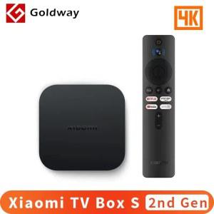 글로벌 버전 샤오미 미 TV 박스 S 2세대 4K Ultra HD 안드로이드 TV 2GB 8GB WiFi 구글 TV 넷플릭스 스마트 TV 미박스 4 미디어 플레이어