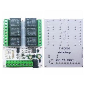 안드로이드 스마트 와이파이 릴레이 RF 리모컨 IOT 스위치 NPN 인 드라이 콘택트 아웃 투야 라이프 앱 6 D