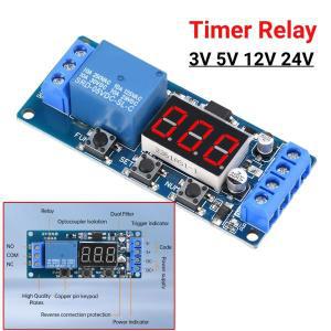 LED 디스플레이가 있는 DC 3-24V 타이머 릴레이 프로그래밍 가능 지연 모듈 사이클 마이크로 USB 스마트 홈