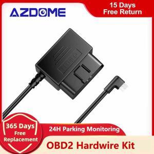 AZDOME 미니 Mico C타입 USB 포트 자동차 충전 케이블 OBD2 하드와이어 키트 코드 대시 캠 캠코더 차량 DVR