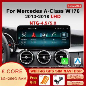 카플레이 모니터 벤츠 A 클래스 W176 GLA X156 CLA C117 2013 2018 NTG 4.5 5.0 멀티미디어 플레이어 안드