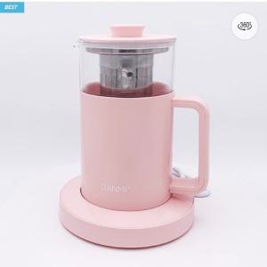 단미 유리 550ml 전기포트 추천-핑크-홈카페 다용도 커피포트 무선 보온 포트 사무실 학교 집들이 선물