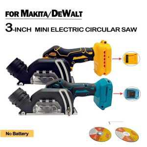 직소기 무선 미니 앵글 연마기 절단 원형 톱 전동 공구 Makita/Dewalt 20V 배터리에 적합 3 인치 전기 컷