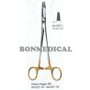 NS TC OLSEN-HEGAR NEEDLE HOLDER 지침기 GOLD RINGS 14CM 04-027-14