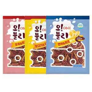 오블리 치즈버거 100g x 30개 3종 강아지져키간식