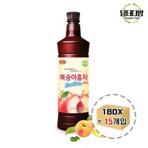 광야 복숭아홍차 베이스 970ml 1BOX(15개입)음료 과일 엑기스 업소용 원액 카페 과즙