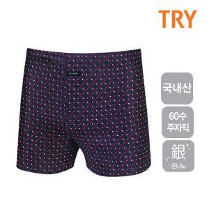 TRY 60수 주자면 남성 트렁크 사각팬티 남자속옷 110편한 디자인 데일리 패션 프론트박서 박스 부드러운