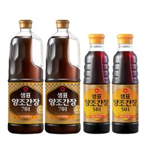 샘표 양조간장 701 1.7L 2개 + 양조간장 501 500ml 2개