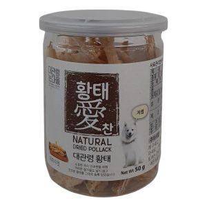 대관령눈마을황태 애견용 황태채 50g대용량 국내산 덕장 저염 로스팅 반려동물 애용 반려 황태