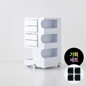 기획_빙그리 회전서랍 트롤리 4단+KLADI 자석클립