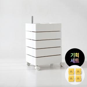 기획_빙그리 회전서랍 트롤리 5단+KLADI 스마일 자석클립