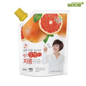 (무배) 꽃샘 별난알맹이 자몽 파우치 500g과일음료 치음료 즙치 치즙 맛있는 치수 에이드 업소용에원액 과