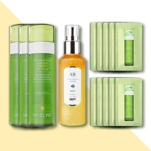 맥스클리닉 선인장 오일폼110g 3개+5g 10개+달바 화이트 트러플 세럼 160ml 1개