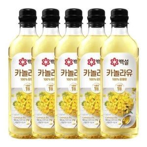 한정수량 필수템 CJ 카놀라유 900ML 5병