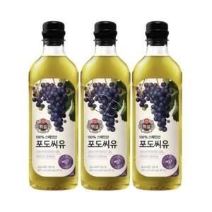 백설 포도씨유 900ml 3개