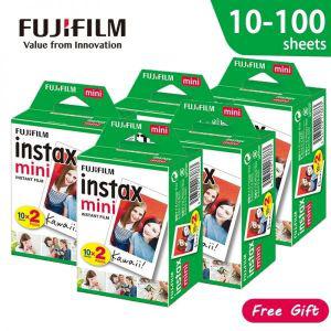 폴라로이드필름 카메라 Fujifilm Instax Mini 필름 화이트 테두리 10100 매 후지 인스턴트 사진 미니 11 9