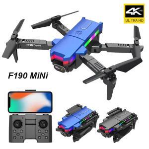 무선 헬기 F190 미니 RC 드론 FPV 와이파이 4K 전문 HD 듀얼 카메라 헬리콥터 앱 제어 쿼드콥터 초보자