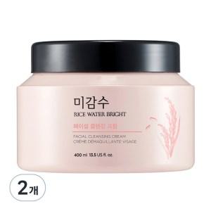 (1+1) 더페이스샵 미감수 브라이트 클렌징 크림 대용량, 400ml, 2개 2set