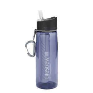 LifeStraw Go 정수 필터 물병, 22oz, 네이비 블루