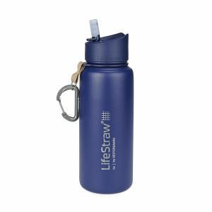 LifeStraw Go 스테인리스 정수 필터 물병 24oz 블루