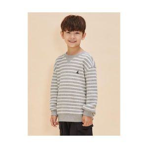 빈폴 키즈 BEANPOLE KIDS 스트라이프 와플 스?셔츠 그레이 BI4741U013 330880