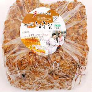 장담아청국장 1Kg 생청국장 맛있는 영양성분 찌개 가공 장류 콩 식품 전통 두부 우리콩lmn383