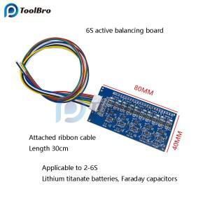 BMS LTO 배터리 밸런서 이퀄라이저 보호 보드 슈퍼 패러드 캐패시터 모듈 LED 표시기 포함 6S 90-200mA