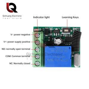 433 Mhz 유니버설 게이트 원격 제어 스위치 DC 12V 10A 릴레이 수신기 미니 모듈 LED 차고 문