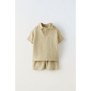 자라 키즈 ZARA KIDS 크레이프 폴로셔츠 버뮤다 팬츠 세트300145