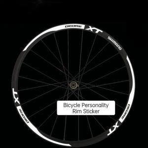 XT MTB 휠 스티커 도로 자전거 림 데칼 폭 20mm 반사 자전거 스티커 20 24 26 27.5 29 700C 액세서리