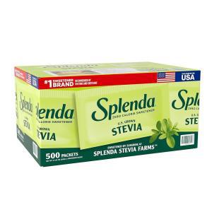 Splenda SPLENDA 스테비아 제로 칼로리 감미료, 식물 기반 설탕 대체품 과립 파우더, 1인용 패킷, 500개 (1