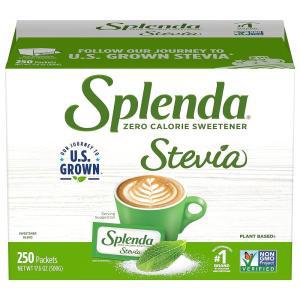 Splenda SPLENDA Stevia 제로 칼로리 감미료, 식물 기반 설탕 대용 과립 파우더, 트레이 포함 1인용 패킷,