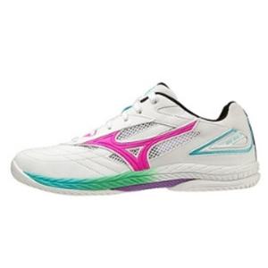 미즈노 MIZUNO 웨이브 드라이브9 탁구화 남녀공용 (화이트/핑크/민트)