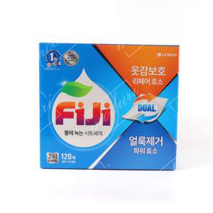 빨래 찬물에도잘녹는 간편한 손에안묻는 120매 일반드럼겸용 시트 피지 시트형 FIJI 얼룩제거 세제 세탁