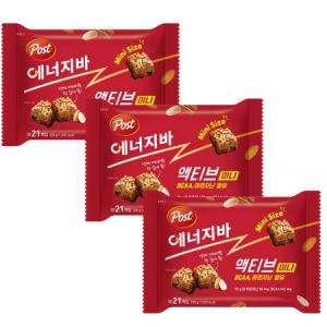 포스트 에너지바 액티브 미니 210G(21입) x 3개