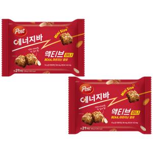 포스트 에너지바 액티브 미니 210G(21입) x 2개