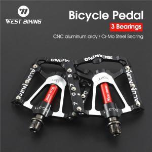 WEST BIKING 알루미늄 CNC 자전거 플랫폼 3 베어링 페달, MTB BMX 자전거 액세서리용 경량 로드 사이클링