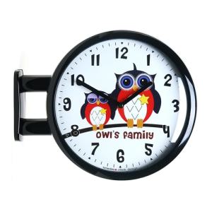 Character Double Clock 부엉이 Owl1(BK)양면시계 벽시계 인테리어벽 벽걸이 소품 집들이 거실