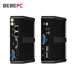 미니PC 4 BEBEPC 10 인텔 산업용 셀러론 컴퓨터 WiFi 미니 듀얼 LAN 팬리스 COM HTPC 윈도우 PC 데스크탑 N2830 코어 J1900 J6412