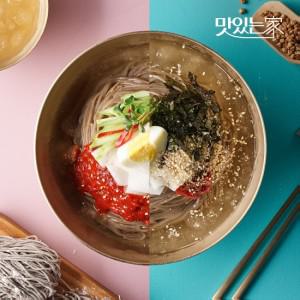 [소비기한  25.04.24] 유가네 메밀 막국수 4인분_메밀면 4팩+육수 2팩+비빔