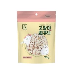 브리더랩 동결건조 미니큐브 치킨 20g